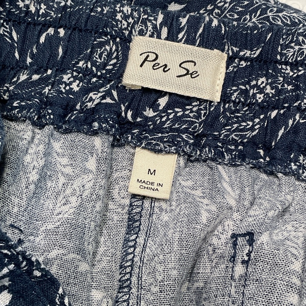 Navy Paisley Women's Shorts - Picture 5 of 6